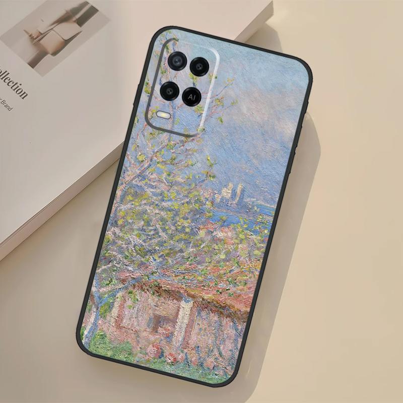 Claude Monet Case For Oppo A94 A74 A54 A80 A60 A40 A18 A38 A58 A78 A98 A96 A76 A16 A15 A17 A57 A77 A5 Pro