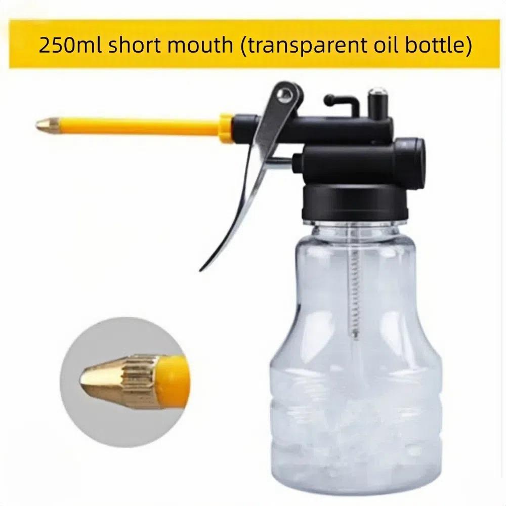250 ML Small Oil Oiler High Pressure Pump Type Oiler New Transparent Oil Can