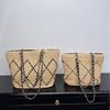 Straw Tote Bag, Diamond Chain Bag, Women's Shoulder Bag, New Beach Vacation Style, Large-capacity Underarm Bag Tide