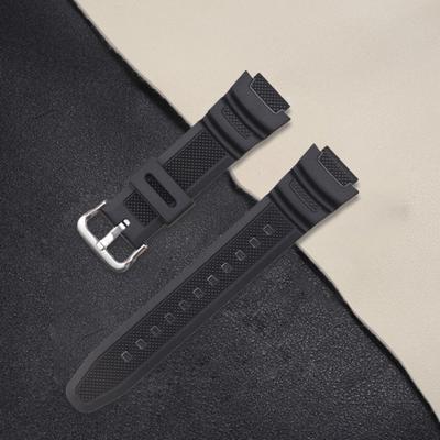 Uhrenarmband, weiches, wasserdichtes Gummi, 18 mm, Ersatzarmband für Herrenuhr, kompatibel mit Casio AE-1000W/AQ-S810W/SGW-300H/W-S200H