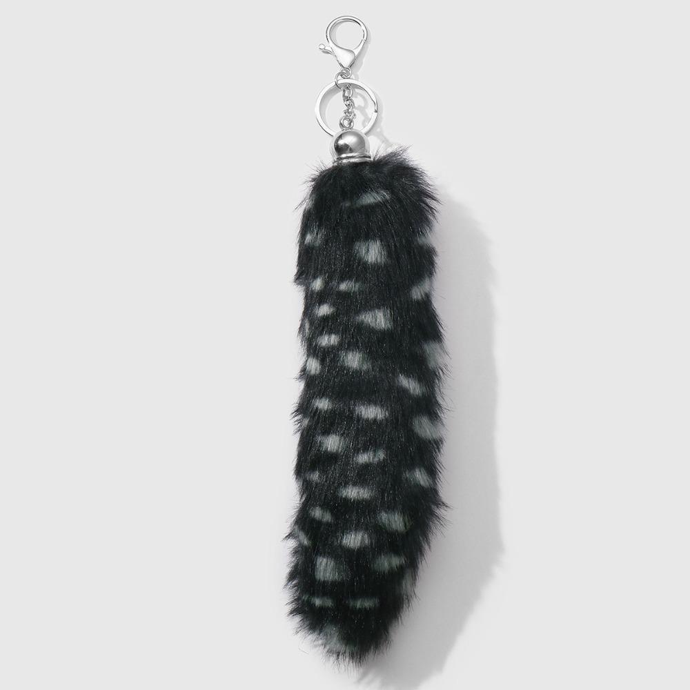 Retro Tail Hanging Keychain Ornament Bag Charms Car Keychain Plush Tail Keyring Women Ladies Style 11