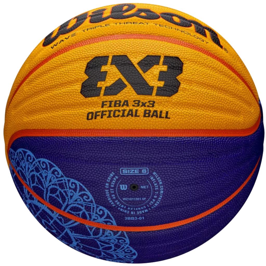 Wilson FIBA 3X3 Paryż 2024 Replika piłki, Unisex żółta piłka do koszykówki