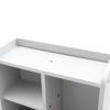 White Tall Nightstand 3-Drawer Bedside Table with Storage Shelf 85cm Height Cabinet