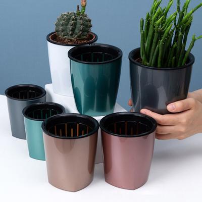 Flower Pot Good Toughness Self Watering Plastic Anti-wet Large Planter Household Supplies