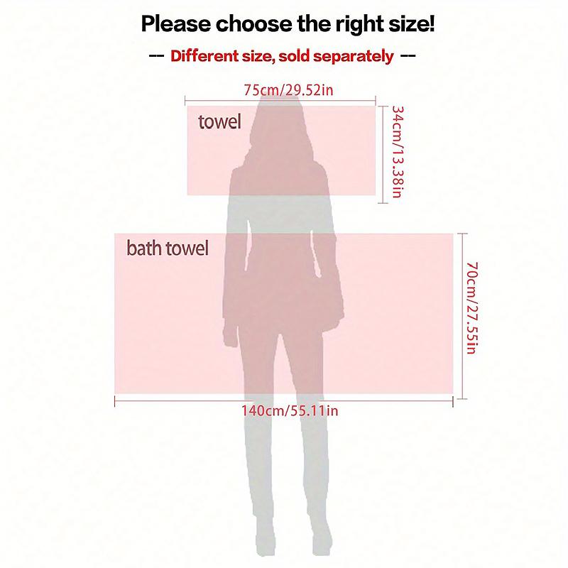 Christmas Bath Towels Practical Christmas Gift Comfortable Hand Towel Thick Cartoon Pattern Cute 35*75/70*140cm