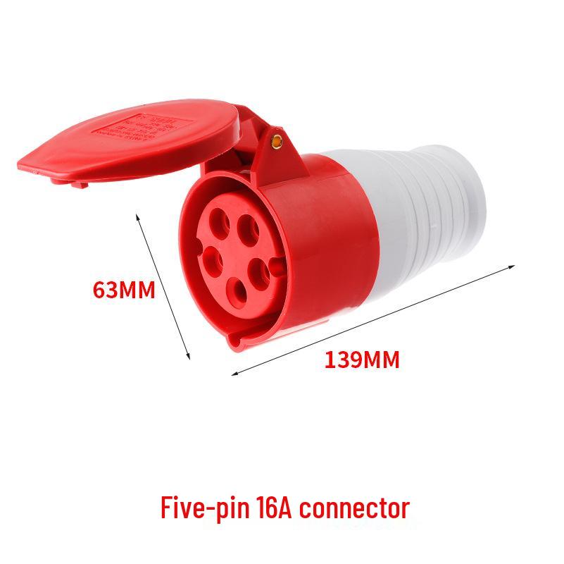 Waterproof Industrial Aviation Plug Connector: Reverse Plug Male-Female, 3-Pin, 4-Hole, 5-Pin, 16/32A-6h