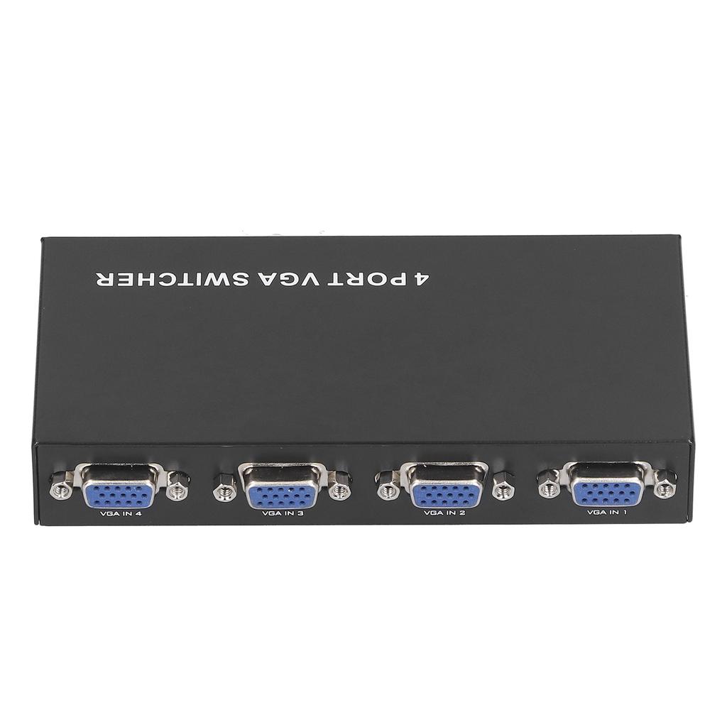 4 Port VGA Switcher SVGA Monitor Sharing Switch Box 4‑in‑1‑out for LCD PC TV Monitor