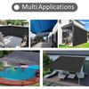 2x2m 2x4m Black Sun Shade Net Fabric, UV Protection Pergola Awning Cover With Grommets Edge, Garden Patio Greenhouse Plant Sun Protection Shade Cloth