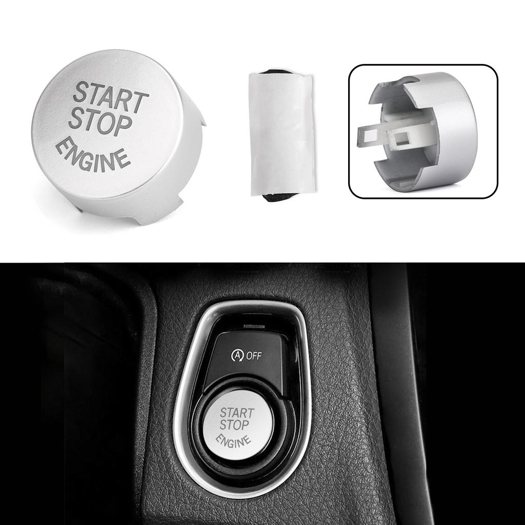 Silver Start Stop Engine Button Switch Cover For BMW F20 F10 F01 F48 F26 F15 F16