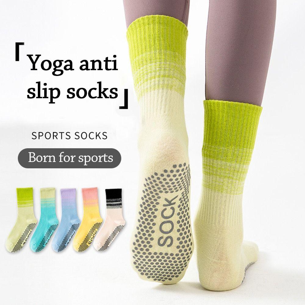 Non-Slip Pilates Socks Breathable Sport Socks Casual Mid Tube Socks