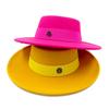 Fedora Autumn And Winter Hat Letter Accessories French Retro Punk Men And Women Wide Brim Hat Gorras  Hats For Man