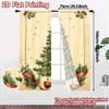 2pcs,Curtains Christmas Tree Holly Stars Modern Curtains Digital Printed Durable Polyester Curtains Room Decor Decorative for