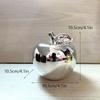 1 pz Statuette di Mela Dorata in Ceramica per Interni Decorazioni Frutta Europee Ornamenti Decorazioni Desktop Casa Ufficio Accessori