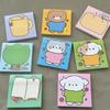 Kawai Stationery Cute Green Sticky Note Cartoon Healing Hand Painted Note Pad for Student Office School Supplies Lovely Memo Pad