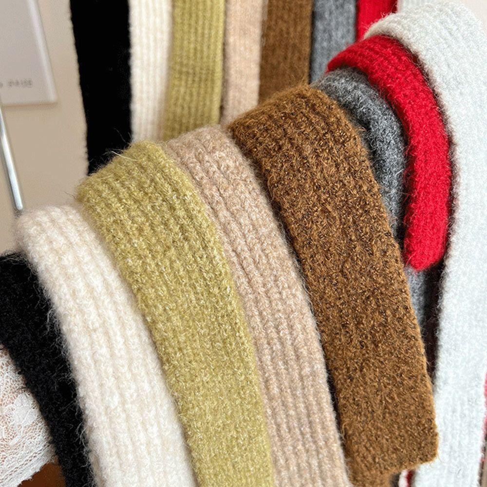 Imitation Wool Women's Long Scarf Narrow Design Decorative Neckerchief Imitation Cashmere Scarf Knitted Skinny Scarf Streetwear
