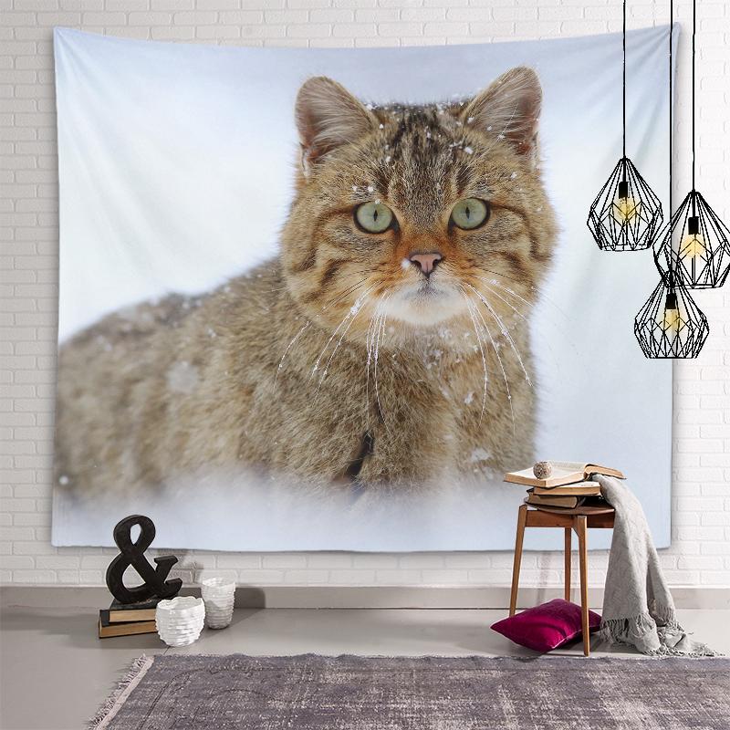 Cute Cat Tapestry Background Wall Art Decoration Wall Hanging Bedroom Dormitory Room Kawaii Home Decoration