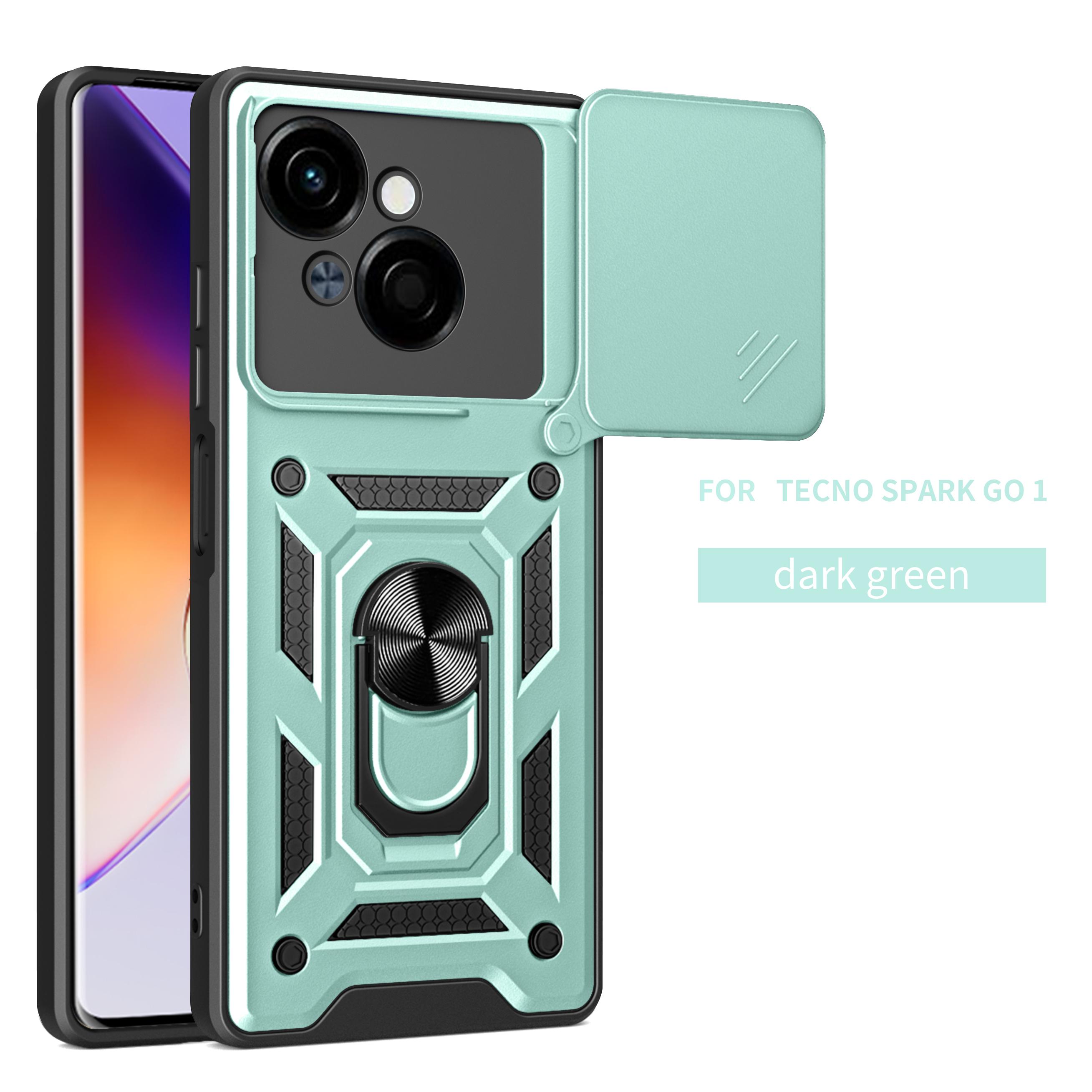 

For Tecno Spark Go 1S Case Tecno Spark Go 1 Cover POP 9 4G Magnetic Ring Holder Armor Phone Case Slide Camera Protect Back Cover Tecno Spark Go 1S