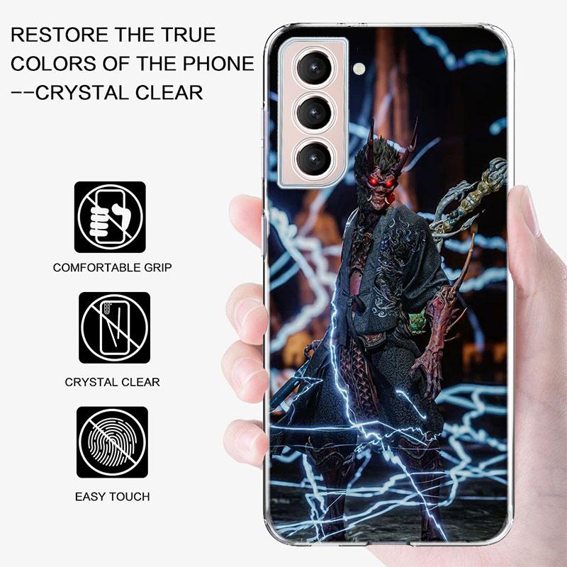 Black Myth Wu Kong Phone Case For Samsung Galaxy S25 Edge S24 S23 FE S21 S20 S10 Plus S22 S26 Ultra Cover Clear Cases TPU Capa S