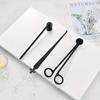3Pcs Stainless Steel Candle Tool Set Wick Trimmer Snuffer Dipper Cutter Extinguishing Hook Candle Accessory for Home