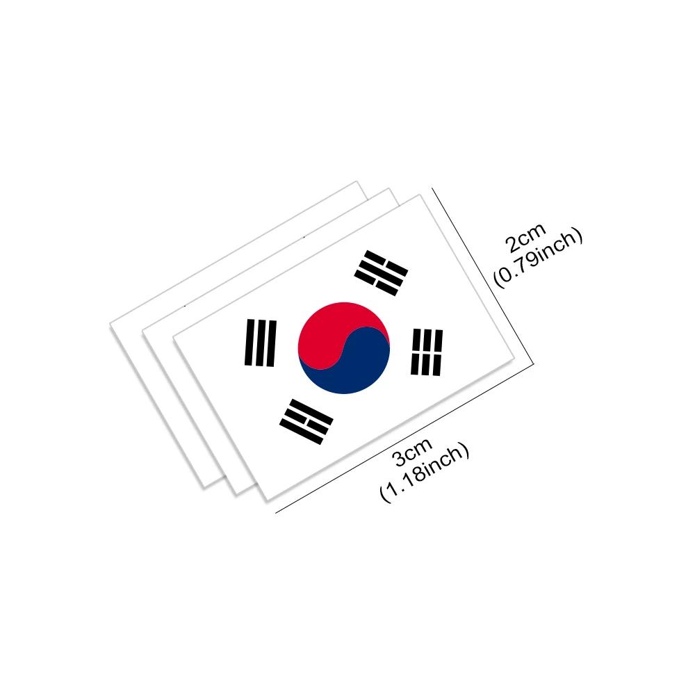 3 Stück Autoaufkleber Koreanische Flagge Vinyl-Aufkleber Fahrzeugzubehör Für Hyundai IX35 Kia Ssangyong Renault Samsung Genesis Spirra