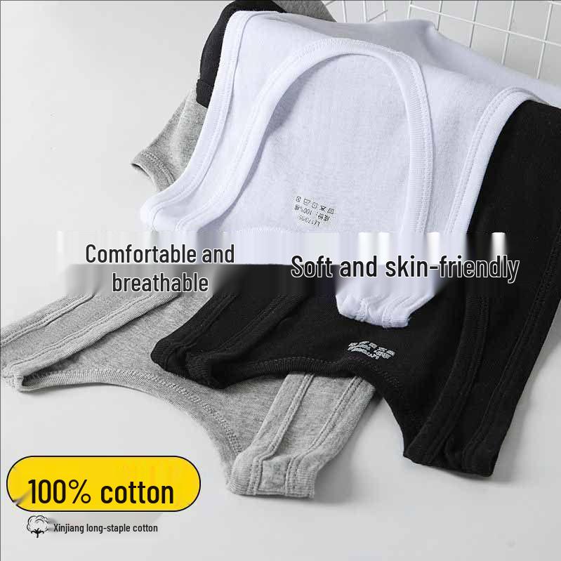 Men's Thin Pure Cotton Knitted Sleeveless Sports Tank Top