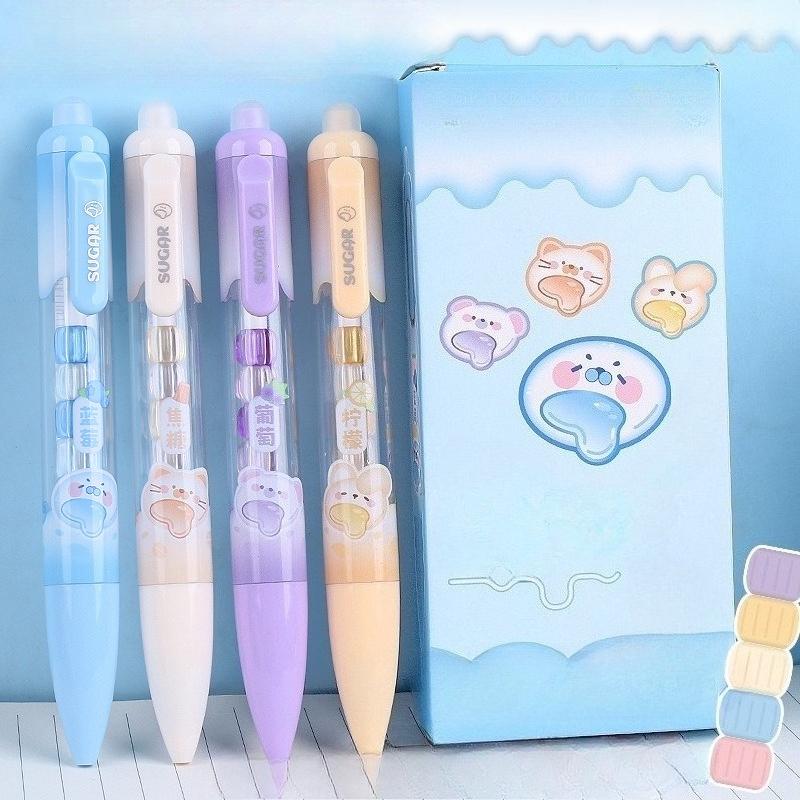 8Pcs Neutral Pen Writing Smooth Pens Cartoon Pressing Neutral Pens Aesthetic Stationery Office Supplies Gifts
