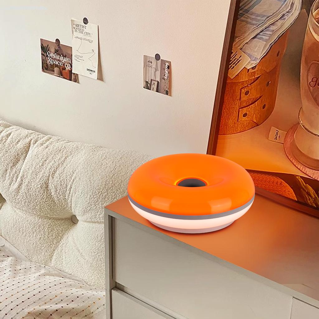 Table Lamp USB Plug Bedroom Bedside Lamp Living Room Dining Room New Year's Decoration Donut Ambient Light