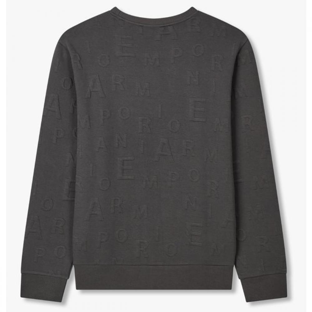 Emporio Armani Men Lounge Sweatshirt Embossed Alphabet  0815336018 