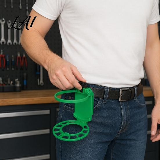 Foldable Can Holder Belt Drink with Stable Buckle Anti-Slip Hands Free Beverage Spill Proof Cup Carrier Clip Waist Caddy Portable Outdoor