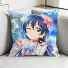 LoveLiveE School Idol Project Pillow Case Square DoubleSided Sofa Cushion Cover Bedroom Bedside Pillow Gift