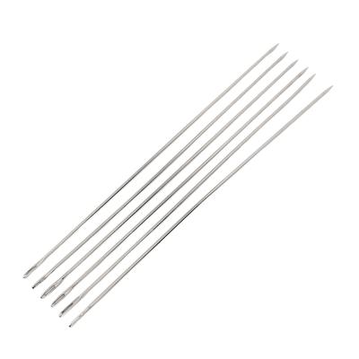 6 Stück Nadeln mit großem Öhr Edelstahl Handnähnadel-Set für Leder Stoff Basteln 30 cm lang