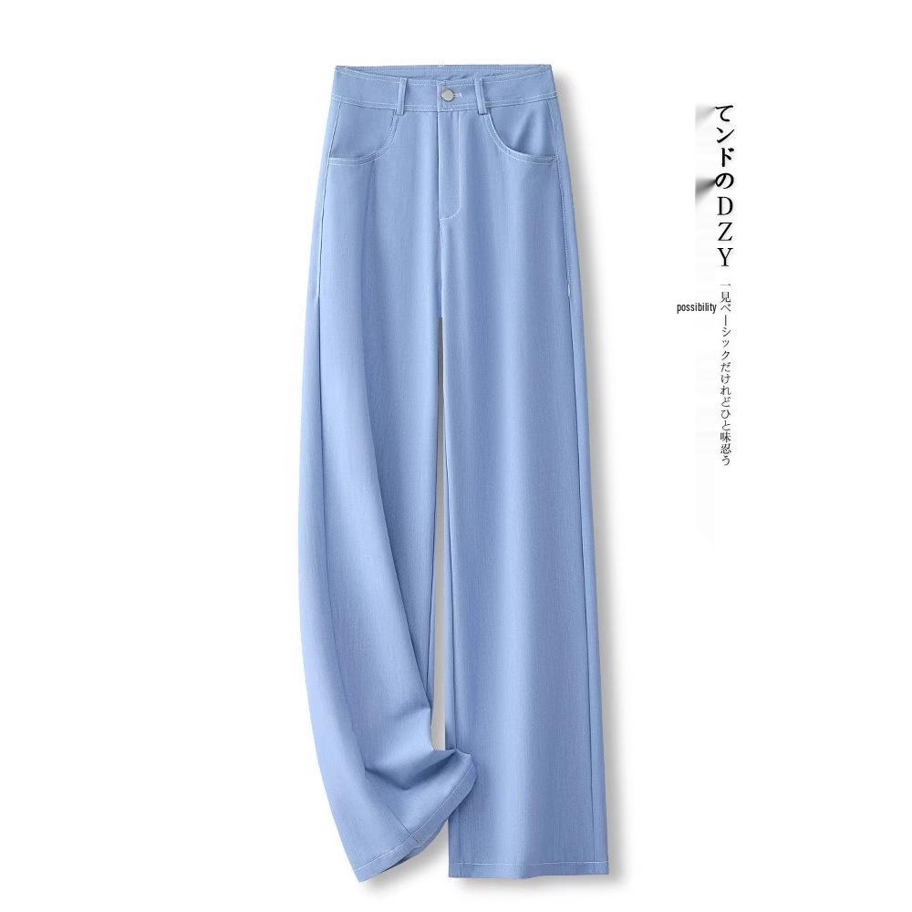 Women's Summer 2025 Ice Silk Tencel Jeans: New Loose, Slimming, Wide-Leg and Straight-Leg Styles
