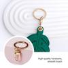 Keychain Pendant Monstera Leaf Shape Key Holder Imitation Leather Access Card Cover Bag Charm