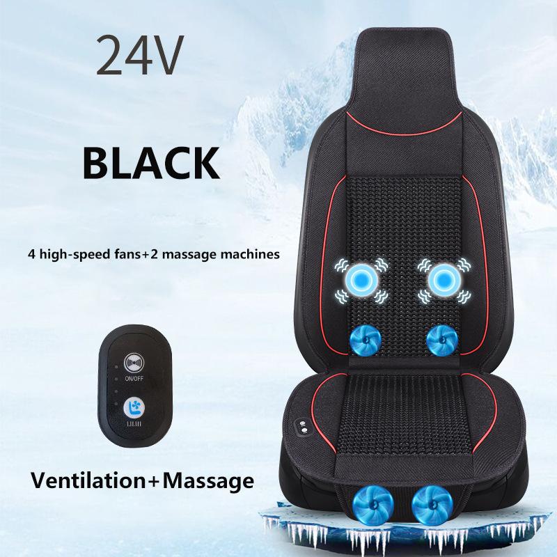DC12/24V Air Conditioning Cooling Blow Air with Fan Massage Seat Pad Mat Cover Summer Cool Cushion Seat Ventilation Car Cushion