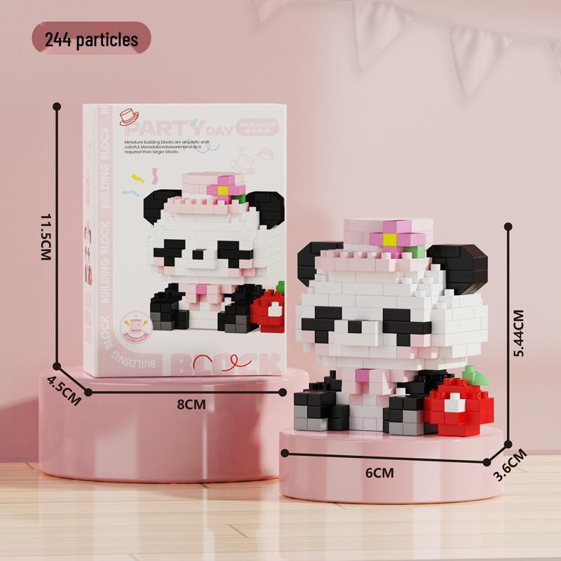 Le Cross-border High Meng Lan Giant Panda Building Blocks - Tiny Educational Toy for June 1st Children's Day