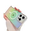 Color Plating Gradual Change Magnetic Suction Acrylic Mobile Phone Case Apple 16PRO Explosion Foreign Trade iPhone17 Magnetic Case Applicable