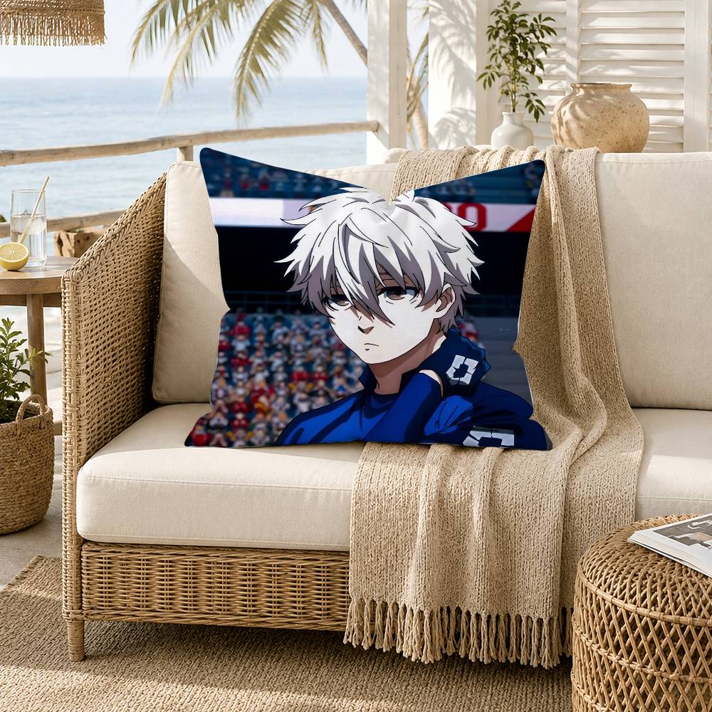 BBLUE LOCKS SSeishiro Nagi Pillow Case for Sofa Living Room Home office Decor Protective Cover