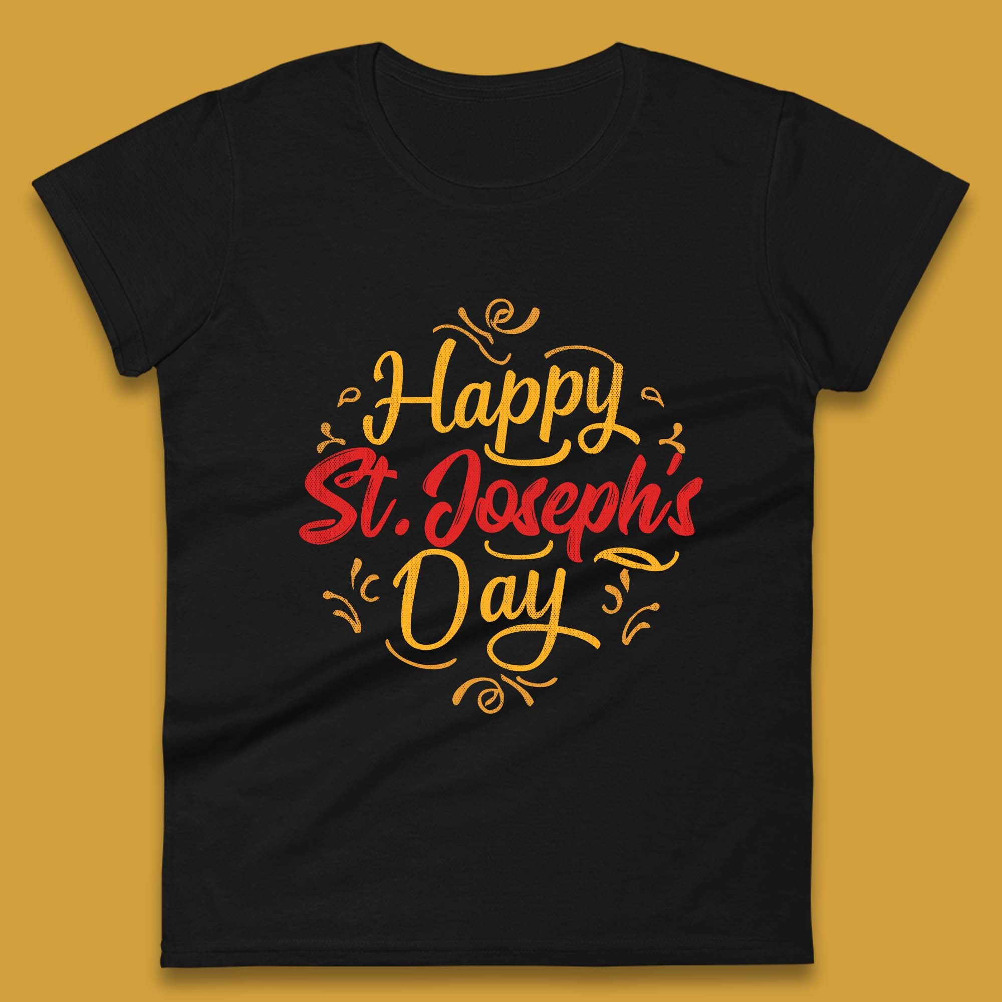 Happy St. Joseph s Day Womens T-Shirt Mens Tops Tees Unisex 4XL
