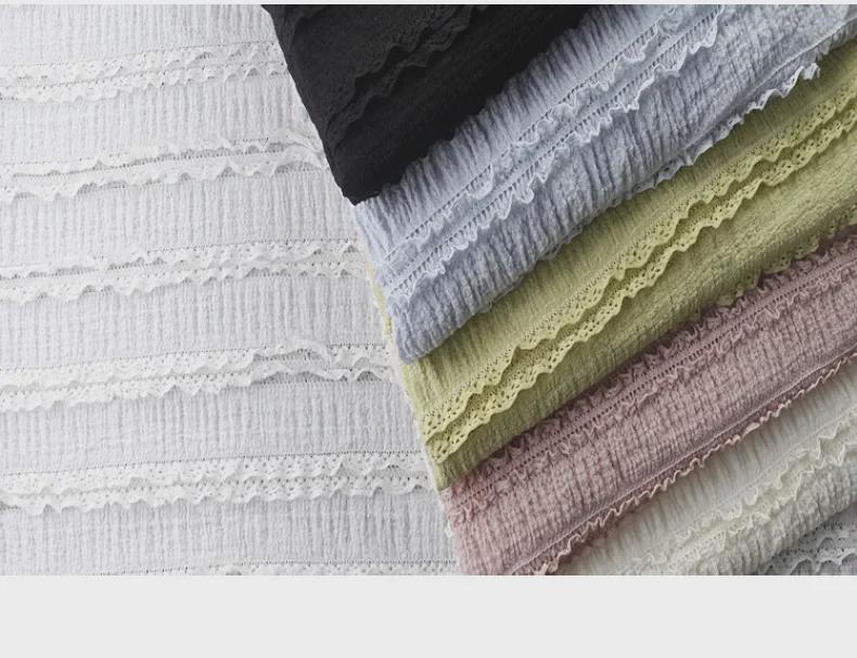 Yuchang-Spitze: Französischer süßer, mehrlagiger, plissierter, gerüschter Rand, venezianischer Spitzenstoff im Waldstil