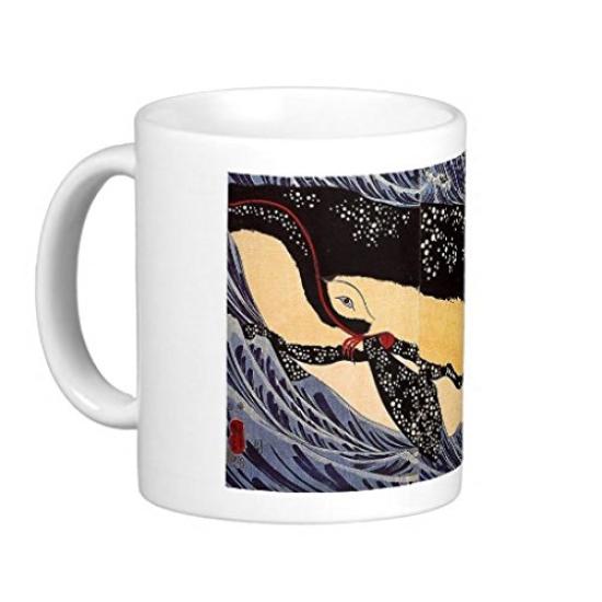 Utagawa Musashi Kills the Photo Mug Kuniyoshi's "Miyamoto Whale" Mug (Ukiyo-e Series)