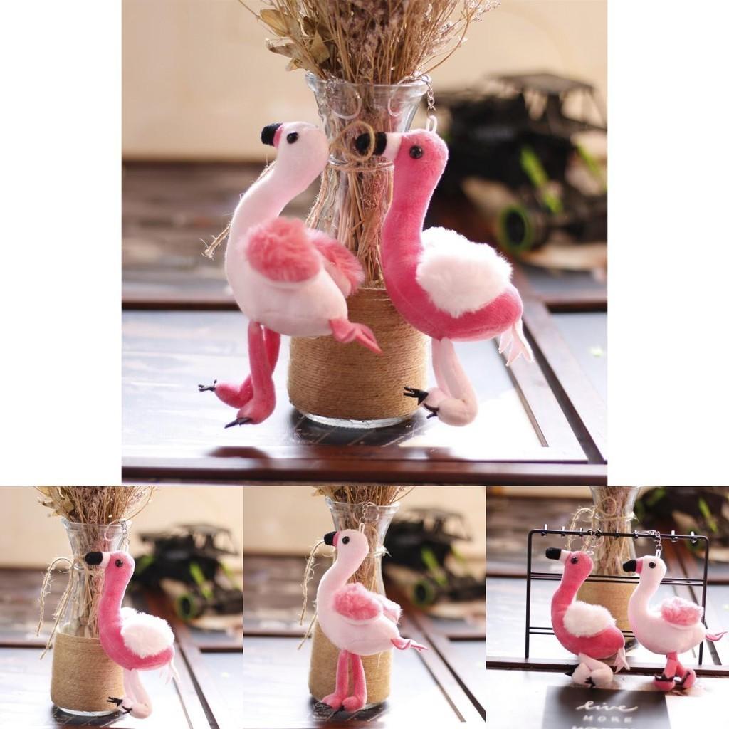 Adorable Flamingo Plush Toy Soft Stuffed Animal For Girls Cute Bag Charm
