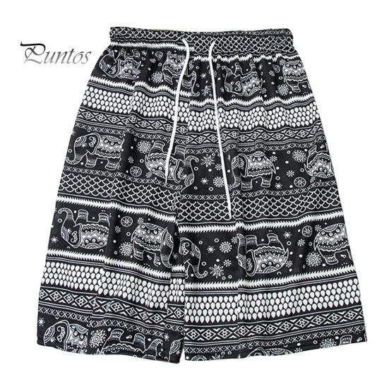 

Женские летние шорты Thiland с принтом слона на шнурке с эластичной резинкой на талии, свободные мягкие дышащие шорты до колена для отпуска, пляжа и путешествий, домашняя одежда, пижамы чёрный