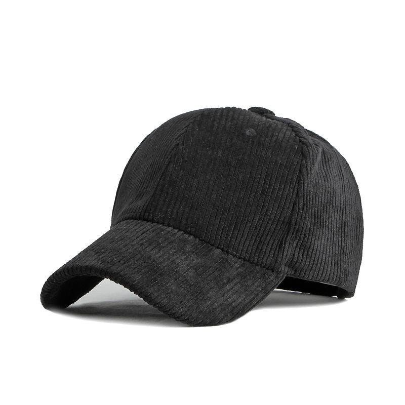 New Autumn and Winter Solid Color Corduroy Baseball Cap for Men and Women, Simple Duckbill Cap