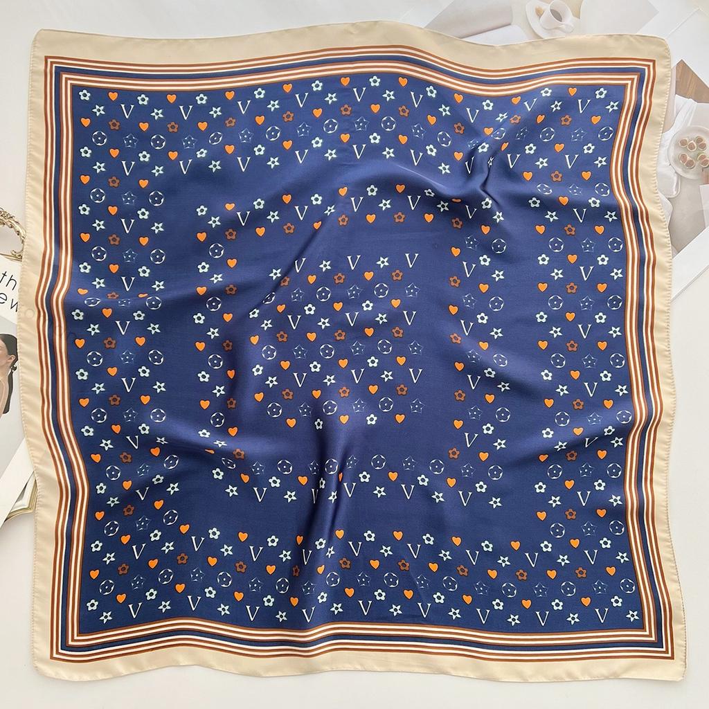 Spring and Summer Graffiti Flowers 71 * 71 Square Scarf Travel Sunscreen Headscarf Practical High-end Scarf for Mother