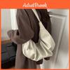 Borsa Rétro a Forma di Raviolo in PU con Chiusura a Zip per Stile Streetwear Casual e Uso Quotidiano