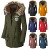 New Women's Warm Cotton Jacket With Fur Collar Hooded Parka For Winter