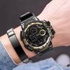 Black Digital Watch for Men Sports Watches Waterproof Outdoor Chronograph Hand Clock G Infantry Shock Student Wristwatch