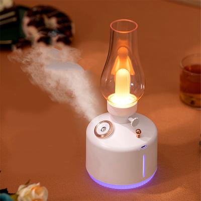 Humidificador Leve Vintage Carregamento USB Silencioso Regulável Pequeno Difusor Humidificador Lâmpada de Mesa para Quarto Sala de Estar