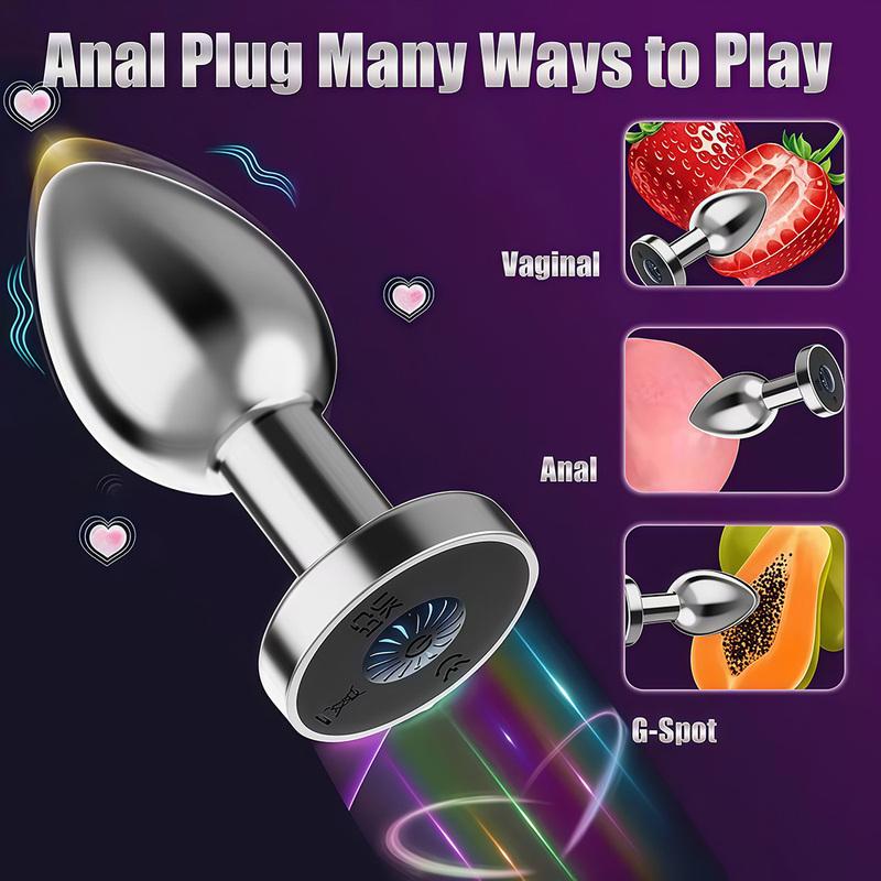 Wireless Control Metal Anal Vibrator for Women Butt Plug Men Prostate Massager Masturbator Clit Stimulator Sex Toys for Couple