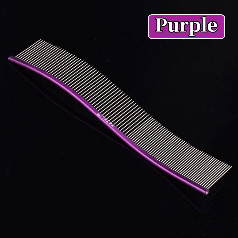 Pet S-shaped & curved Comb Professional Stainless Steel Grooming Comb Dense Sparse Teeth Dog Cat Cleaning Hair Reemoval Comb